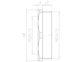 Polyamide (PA) M63x1.5 to M50x1.5 with 68 Millimeter (mm) Wrench Size Lightgrey RAL 7035 Reduction Flange