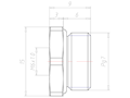 Brass PG 7 to M6x1 Reduction Flange Adapter
