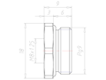 Brass PG 9 to M8x1.25 Reduction Flange Adapter