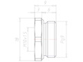 Brass PG 9 to M10 Reduction Flange Adapter