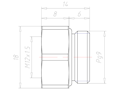 Brass PG 9 to M12x1.5 Reduction Flange Adapter