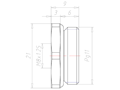 Brass PG11 to M8x1.25 Reduction Flange Adapter