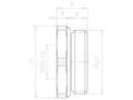 Brass PG11 to M10x1.5 Reduction Flange Adapter