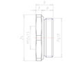 Brass PG13 to M12x1.5 Reduction Flange Adapter