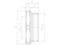 Brass PG13 to M16x1.5 Reduction Flange Adapter