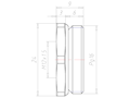 Brass PG16 to M12x1.5 Reduction Flange Adapter