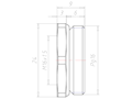 Brass PG16 to M16x1.5 Reduction Flange Adapter