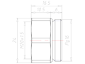 Brass PG16 to M20x1.5 Reduction Flange Adapter