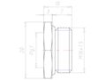 Brass M16x1.5 to PG 7 Reduction Flange Adapter