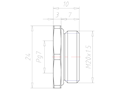 Brass M20x1.5 to PG 7 Reduction Flange Adapter