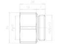 Brass M20x1.5 to PG11 Reduction Flange Adapter