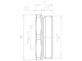 Brass PG21 to M16x1.5 Reduction Flange Adapter