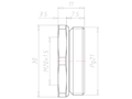 Brass PG21 to M20x1.5 Reduction Flange Adapter