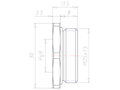 Brass M25x1.5 to PG 9 Reduction Flange Adapter