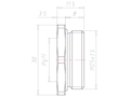 Brass M25x1.5 to PG11 Reduction Flange Adapter