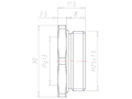 Brass M25x1.5 to PG13 Reduction Flange Adapter