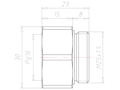Brass M25x1.5 to PG16 Reduction Flange Adapter