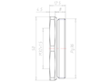 Brass PG36 to M32x1.5 Reduction Flange Adapter