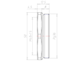 Brass PG36 to M40x1.5 Reduction Flange Adapter