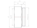 Brass M40x1.5 to PG29 Reduction Flange Adapter
