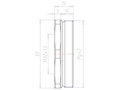 Brass PG42 to M32x1.5 Reduction Flange Adapter