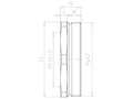 Brass PG42 to M40x1.5 Reduction Flange Adapter