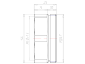 Brass PG42 to M50x1.5 Reduction Flange Adapter