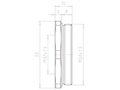 Brass M50x1.5 to M32x1.5 with 55 Millimeter (mm) Wrench Size Reduction Flange