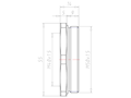Brass M50x1.5 to M40x1.5 with 55 Millimeter (mm) Wrench Size Reduction Flange