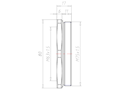 Brass M75x1.5 to M63x1.5 with 80 Millimeter (mm) Wrench Size Reduction Flange