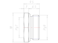Brass PG 9 to PG 7 with 18 Millimeter (mm) Wrench Size Reduction Flange