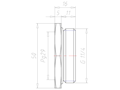 Brass G 1 1/4 Inch (in) to PG29 Reduction Flange Adapter