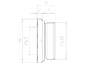 Brass PG13 to PG 9 with 24 Millimeter (mm) Wrench Size Reduction Flange