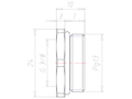 Brass PG13 to G 3/8 Inch (in) Reduction Flange Adapter