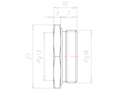 Brass PG16 to PG13 with 27 Millimeter (mm) Wrench Size Reduction Flange
