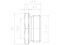 Brass G 1/2 Inch (in) to PG 9 Reduction Flange Adapter