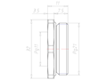 Brass PG21 to PG11 with 32 Millimeter (mm) Wrench Size Reduction Flange