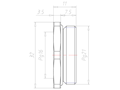 Brass PG21 to PG16 with 32 Millimeter (mm) Wrench Size Reduction Flange