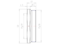 Brass PG36 to PG29 with 50 Millimeter (mm) Wrench Size Reduction Flange