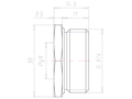 Brass G 3/4 Inch (in) to PG 9 Reduction Flange Adapter