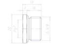 Brass G 3/8 Inch (in) to PG 7 Reduction Flange Adapter