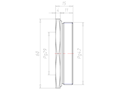 Brass PG42 to PG29 with 60 Millimeter (mm) Wrench Size Reduction Flange