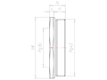 Brass PG42 to PG36 with 60 Millimeter (mm) Wrench Size Reduction Flange