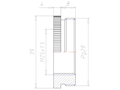 Brass PG29 to M25x1.5 Round Reduction Adapter