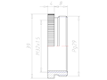 Brass PG29 to M32x1.5 Round Reduction Adapter