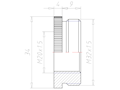 Brass M32x1.5 to M20x1.5 Round Design Reduction