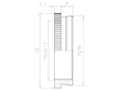 Brass PG36 to M40x1.5 Round Reduction Adapter