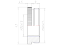 Brass M40x1.5 to M25x1.5 Round Design Reduction