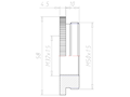 Brass M50x1.5 to M32x1.5 Round Design Reduction