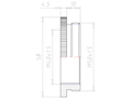 Brass M50x1.5 to M40x1.5 Round Design Reduction